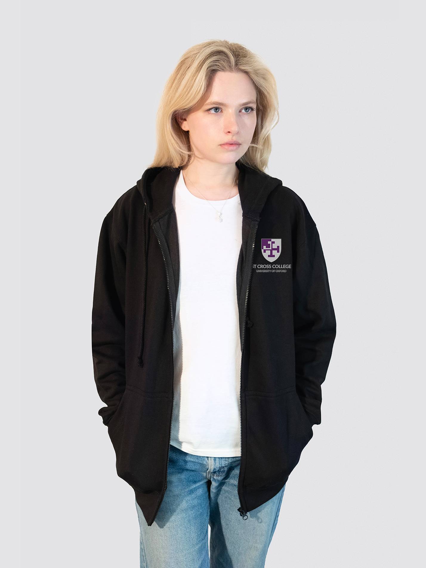 St Cross College Oxford Zip-Up Unisex Hoodie - Main Image