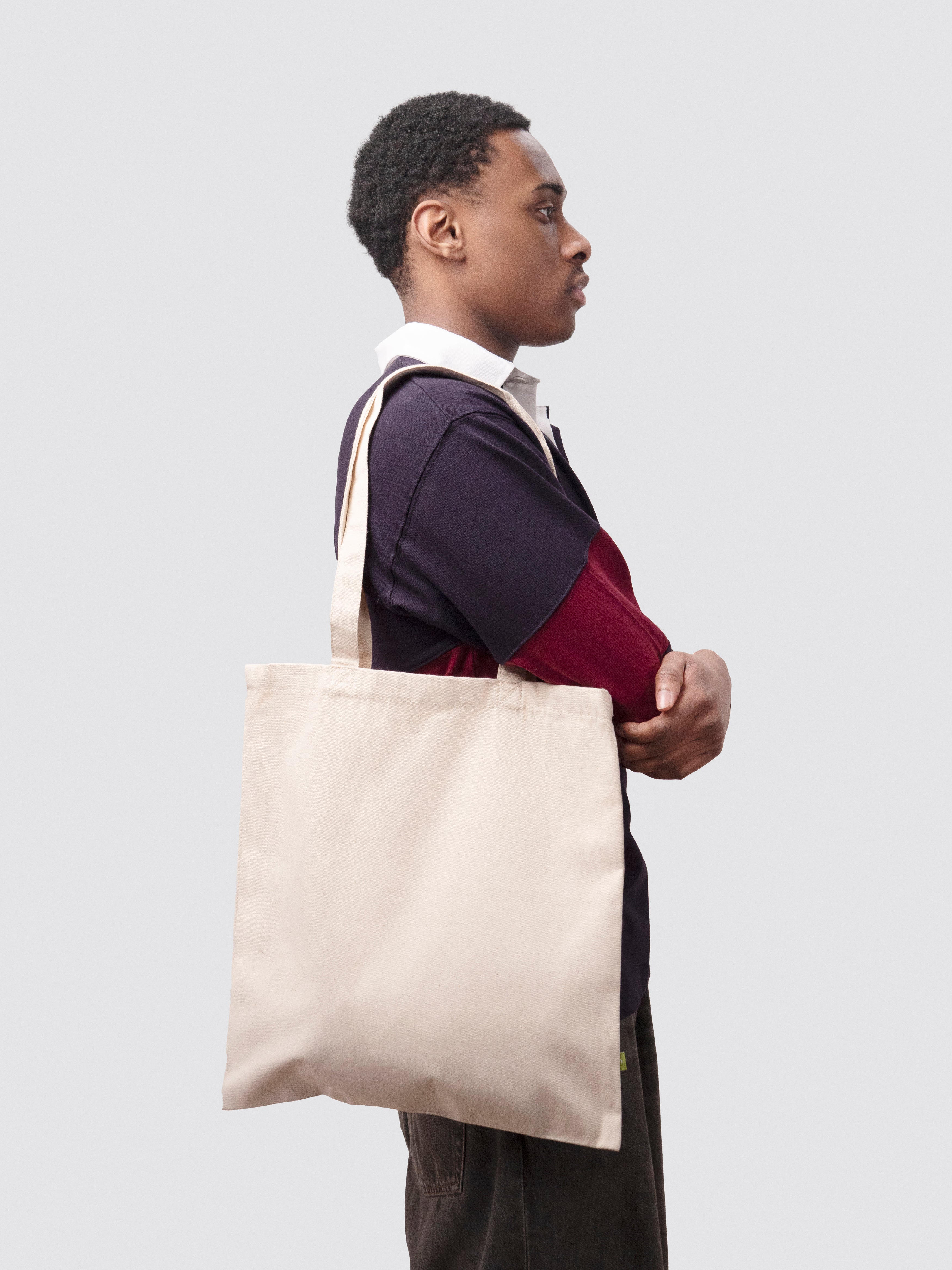 Natural student tote bag for life, made from eco-friendly organic cotton