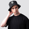 Black bucket hat, with embroidered Castle MCR College crest