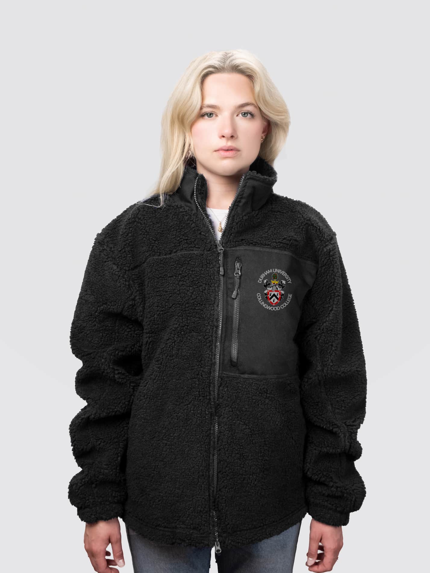 Collingwood College Durham Unisex Fluffy Sherpa Fleece Jacket