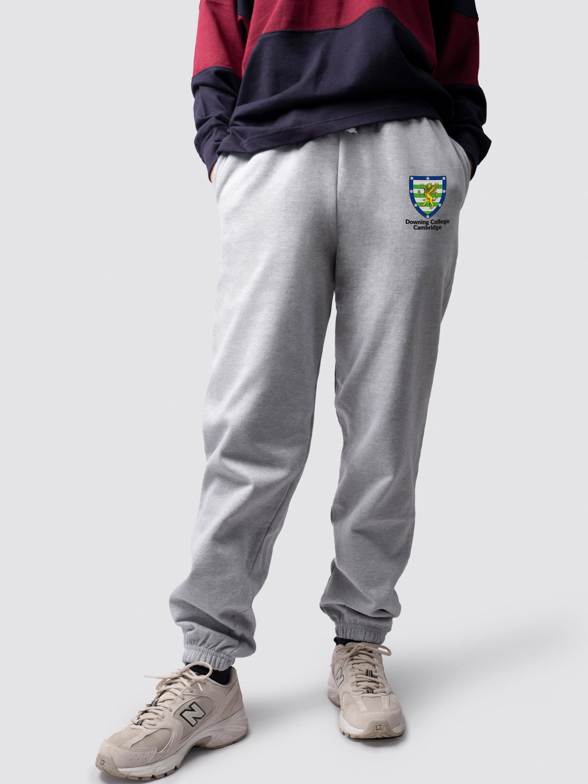 undergraduate cuffed sweatpants, made from soft cotton fabric, with Downing logo