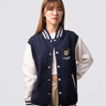 Retro style varsity jacket, with embroidered Exeter crest