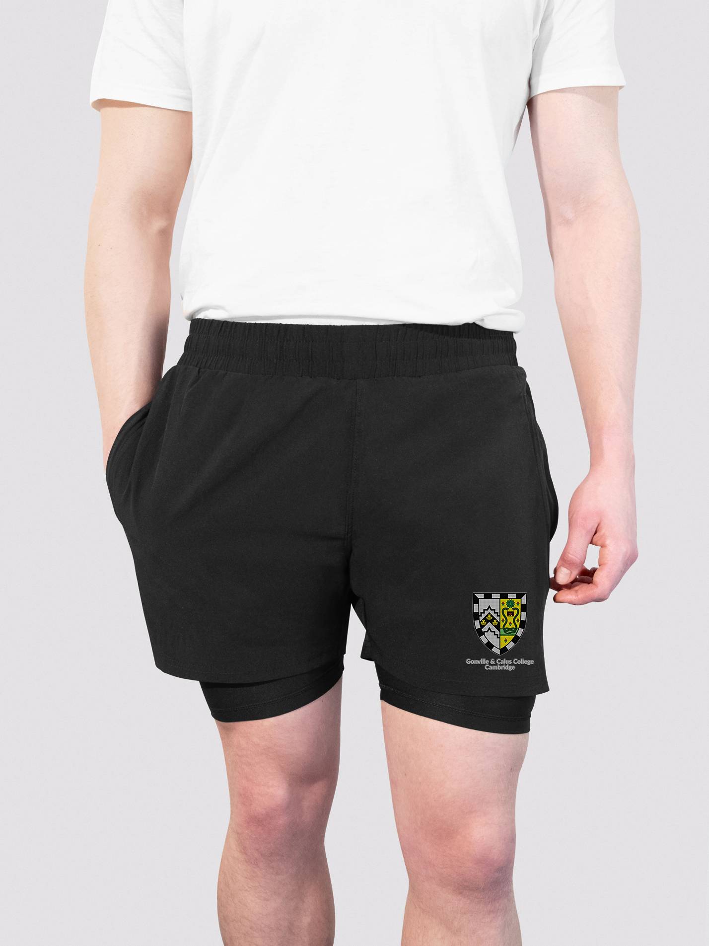 Gonville & Caius College Cambridge Dual Layer Sports Shorts