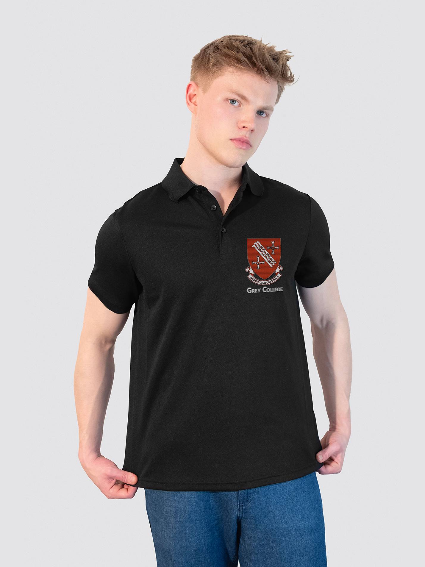 Grey College Durham Sustainable Men's Polo Shirt