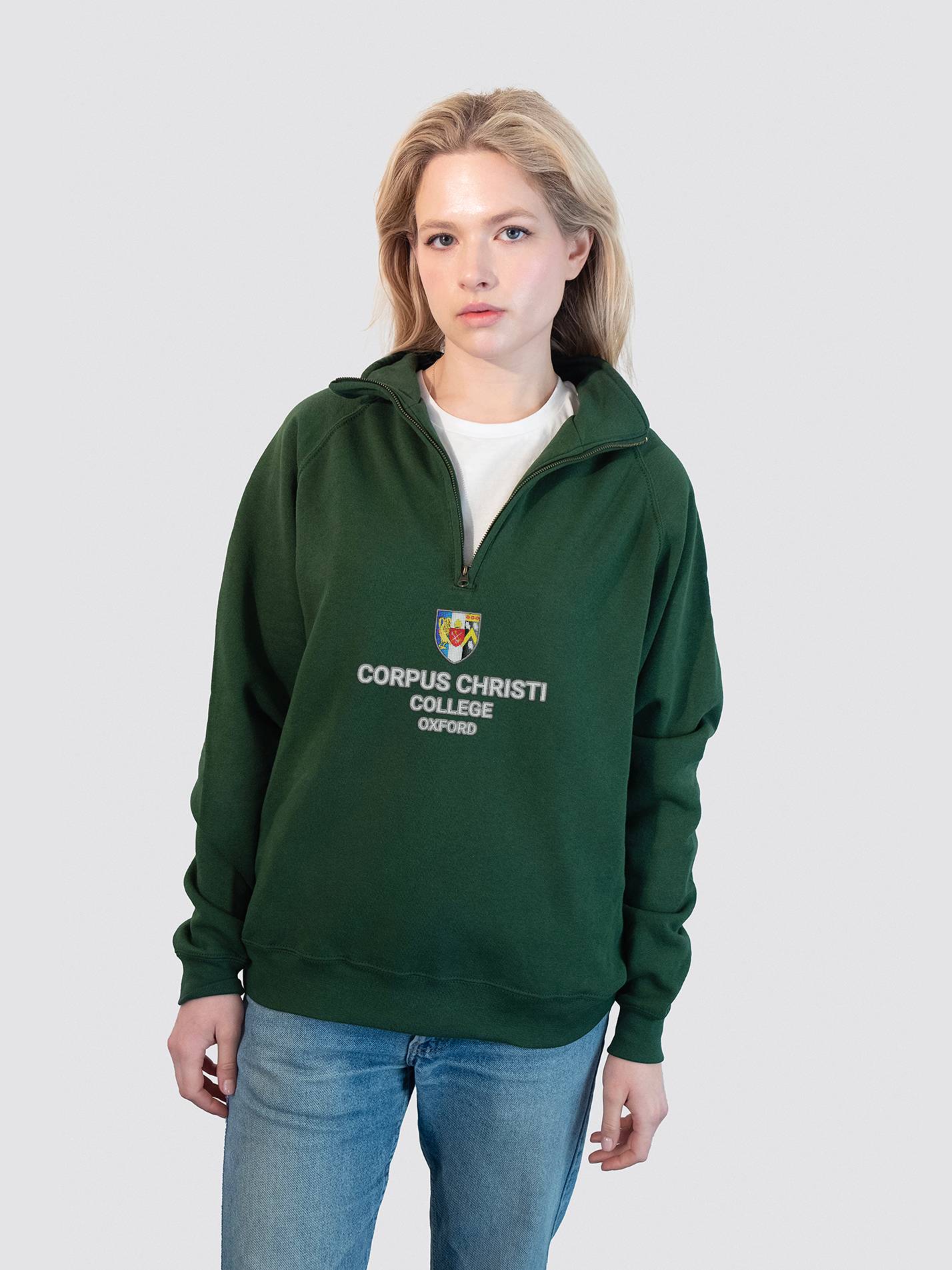 Corpus Christi College Oxford Heritage Unisex 1/4 Zip Sweatshirt