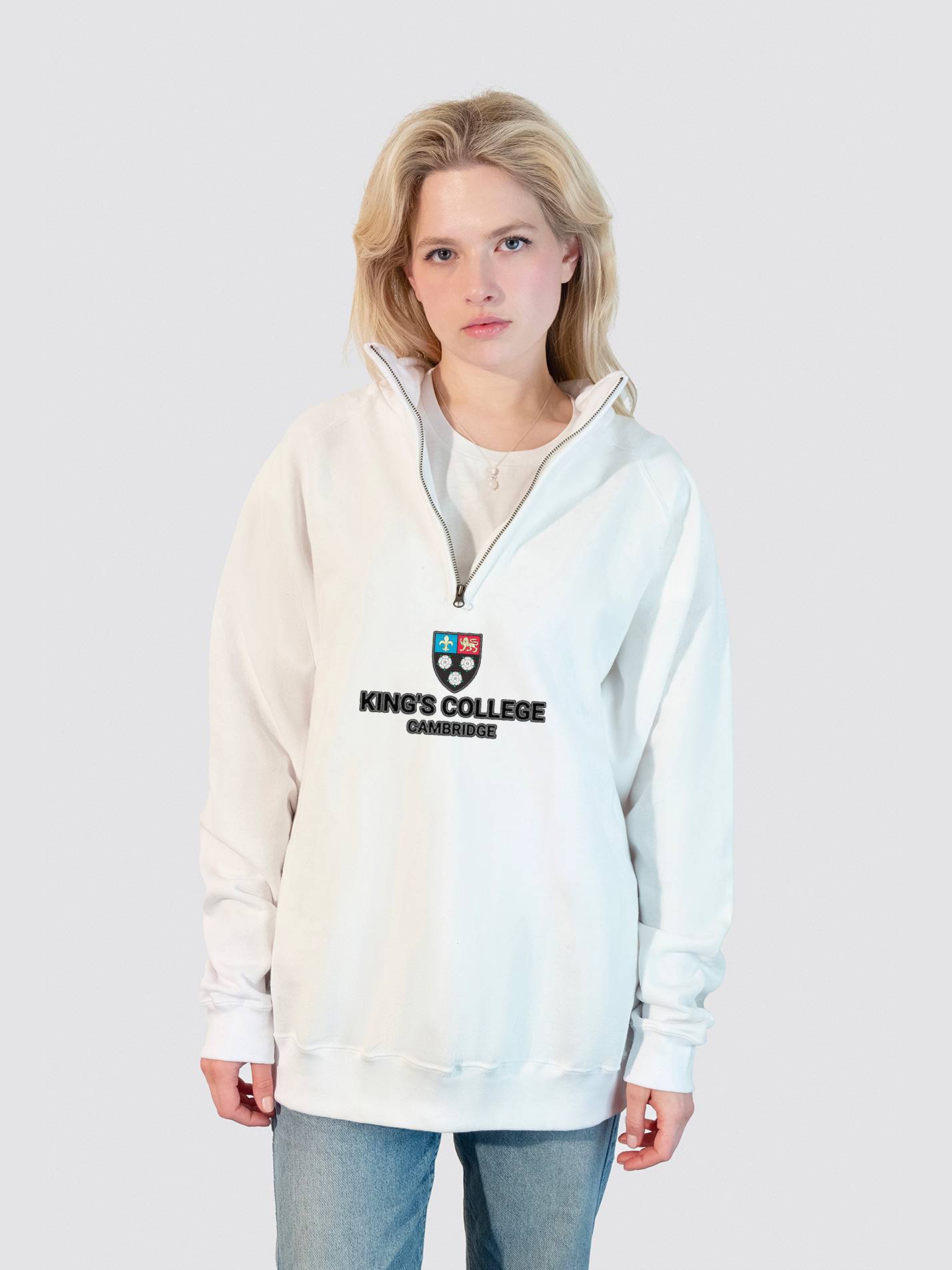 King's College Cambridge Heritage Unisex 1/4 Zip Sweatshirt
