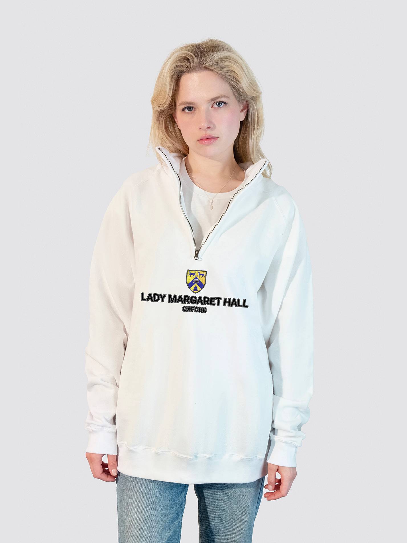 Lady Margaret Hall Oxford Heritage Unisex 1/4 Zip Sweatshirt