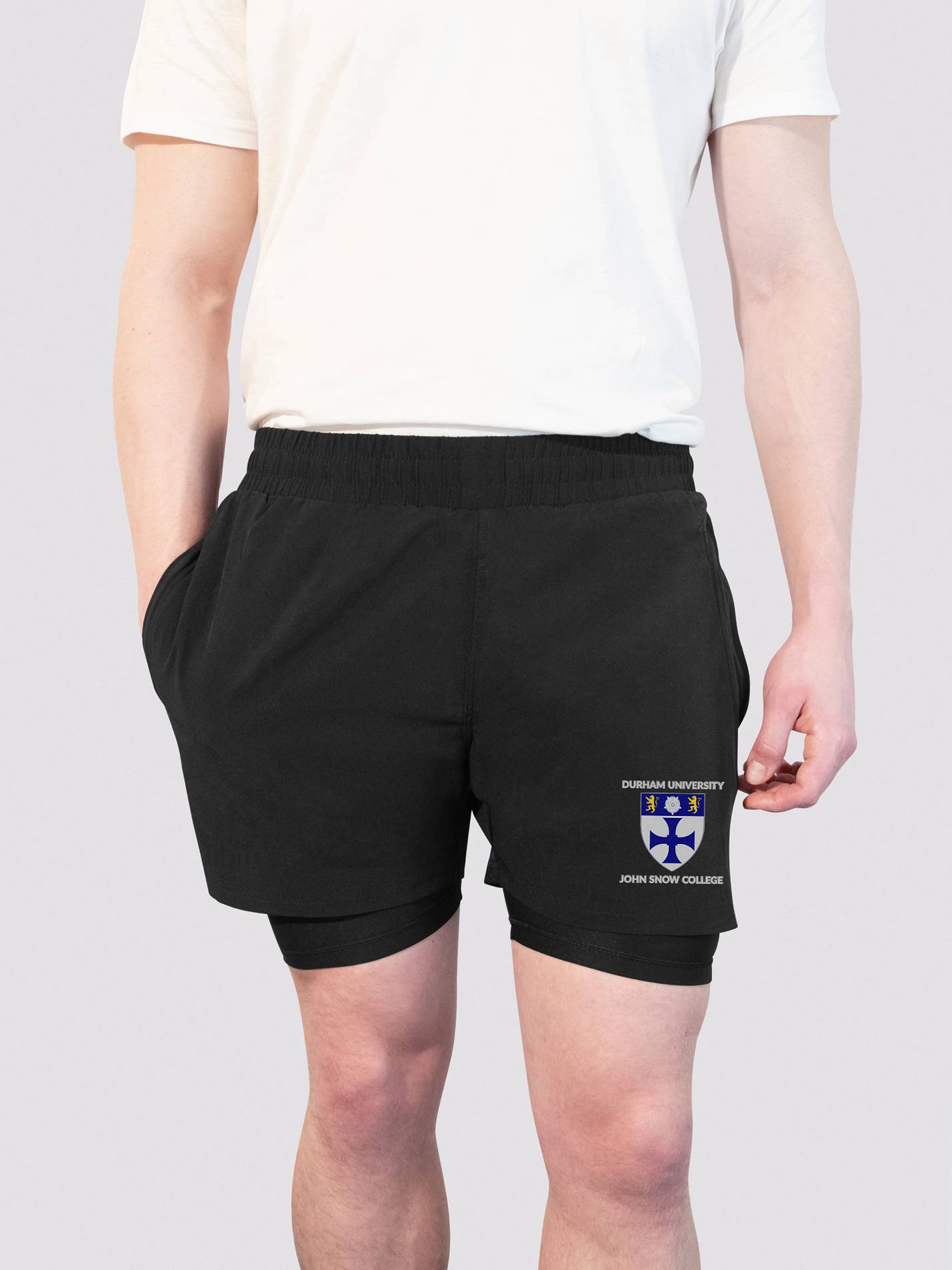 John Snow College Durham Dual Layer Sports Shorts