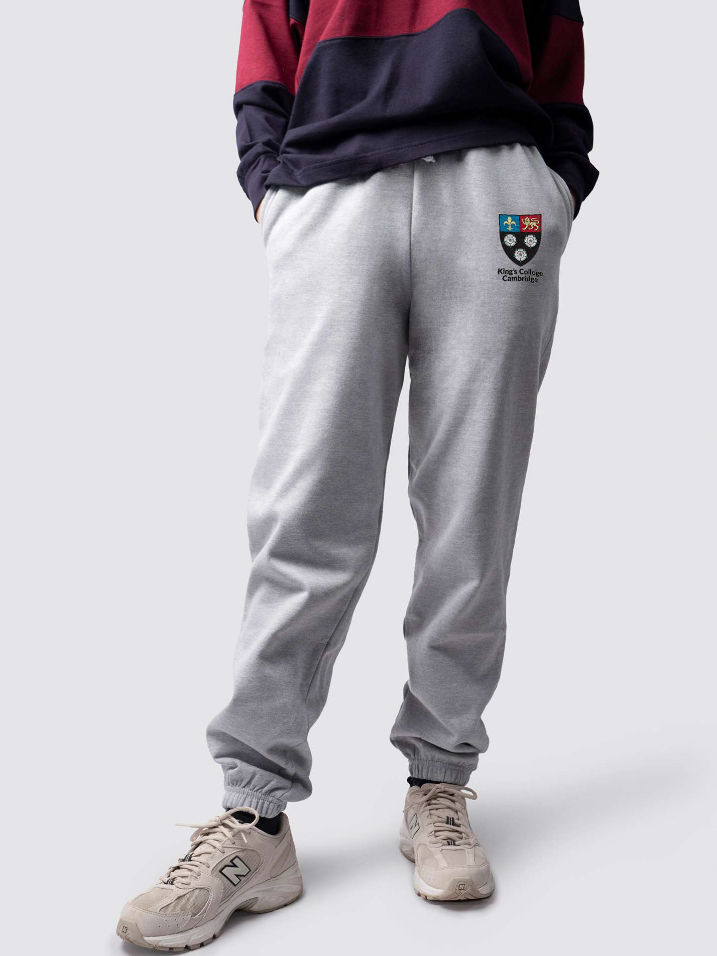 undergraduate cuffed sweatpants, made from soft cotton fabric, with King's logo