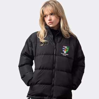 A personalised women’s Puffer Jacket, with Oxford University crest, from Redbird  Apparel