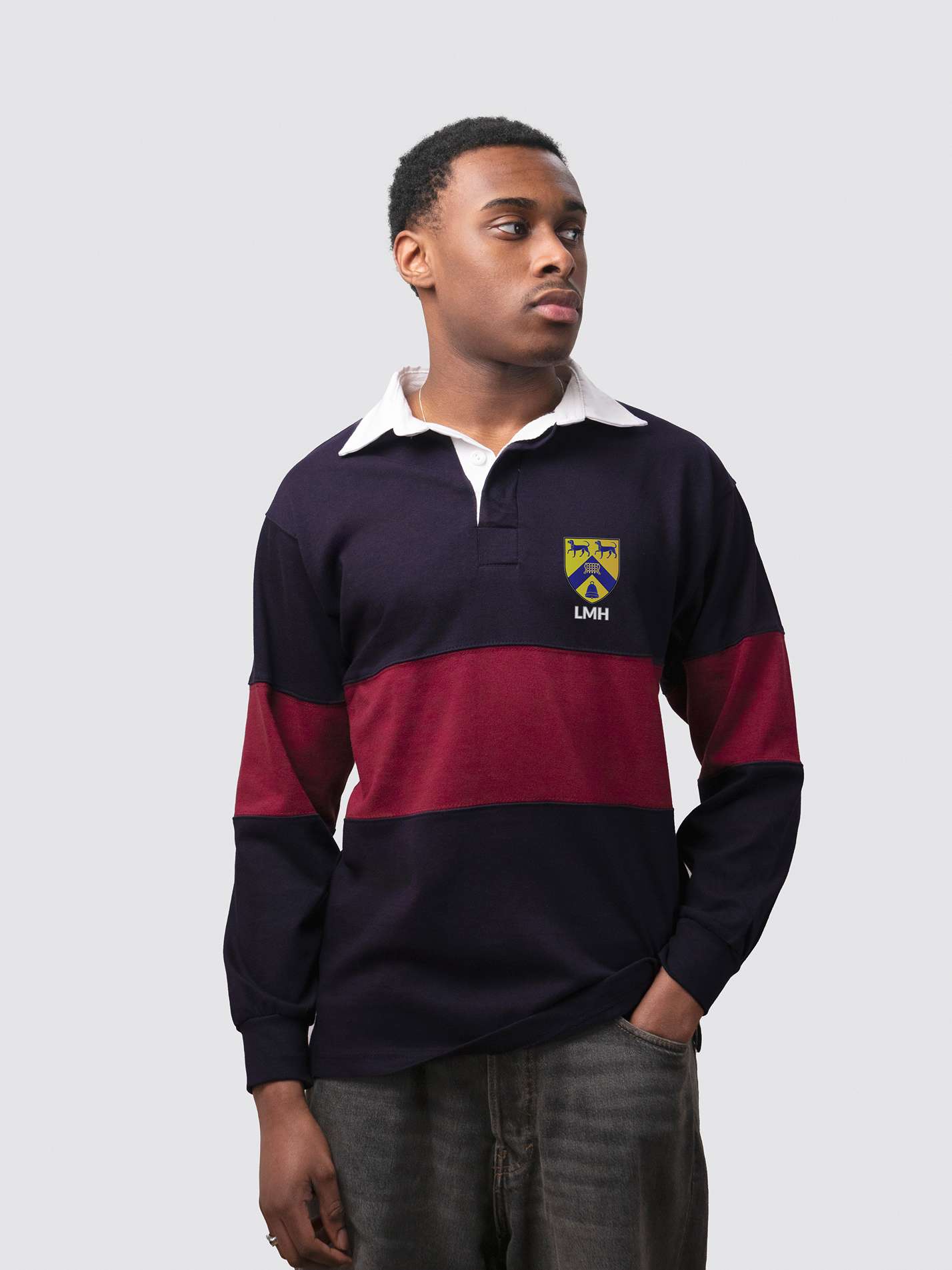 Lady Margaret Hall Oxford Unisex Panelled Rugby Shirt