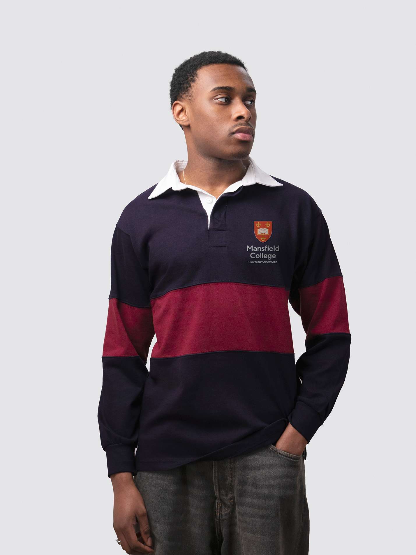 Mansfield College Oxford Unisex Panelled Rugby Shirt