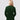 The back of a unisex cotton t-shirt in bottle green