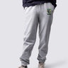 undergraduate cuffed sweatpants, made from soft cotton fabric, with Queens' logo