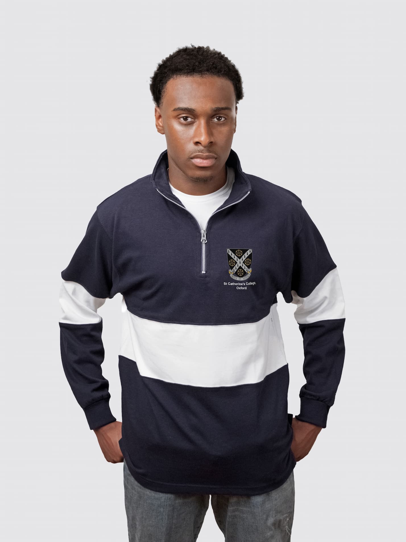 St Catherine's College Oxford MCR Unisex Panelled 1/4 Zip Sweatshirt