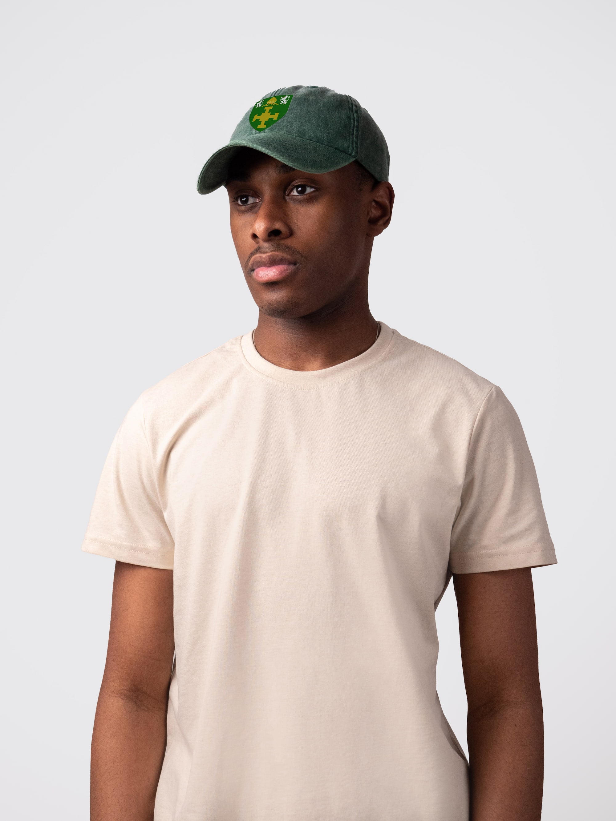 St Chad's College vintage cap in bottle green, from Redbird Apparel