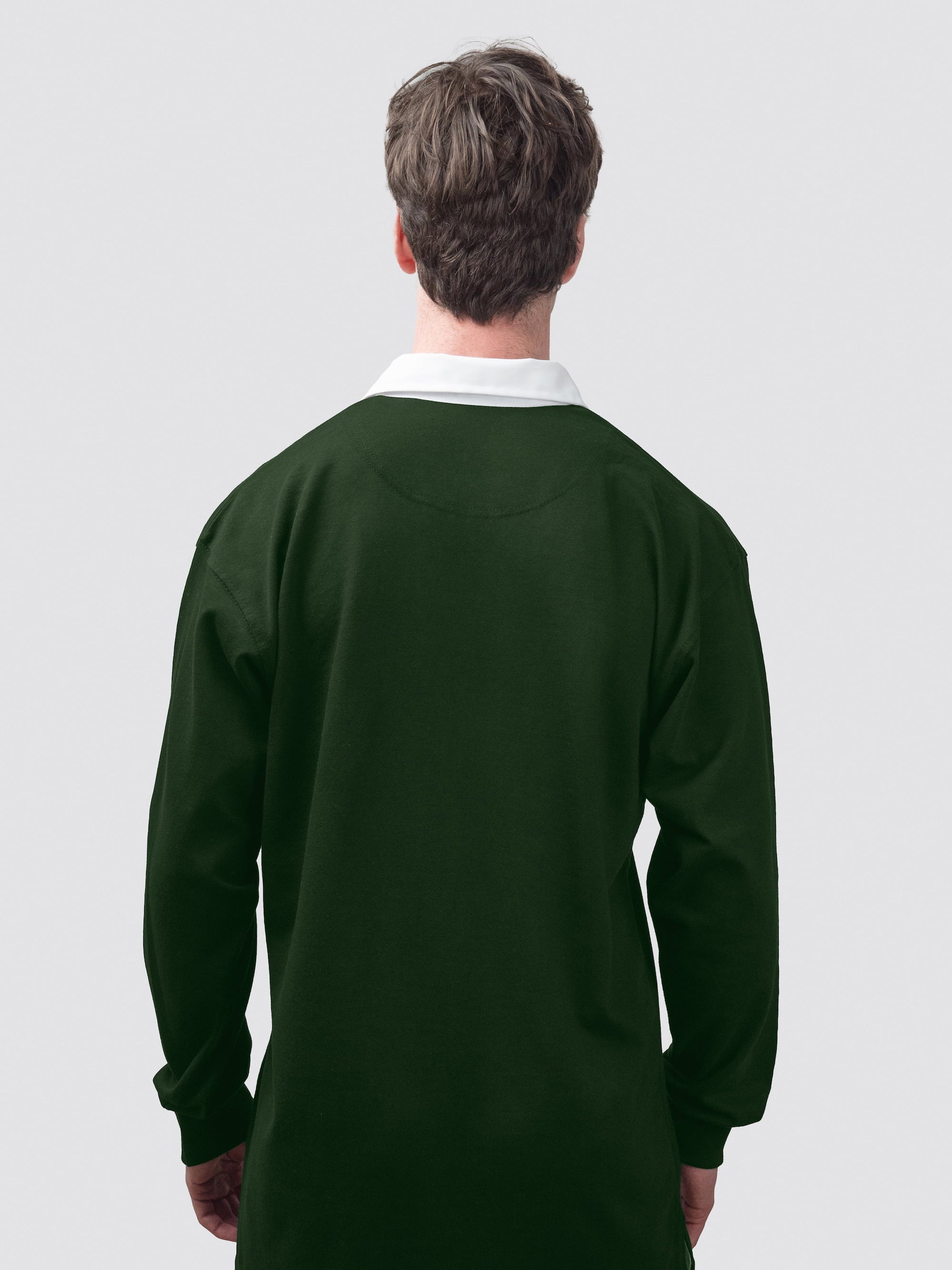Classic fit, Oxford University rugby shirt in Bottle Green
