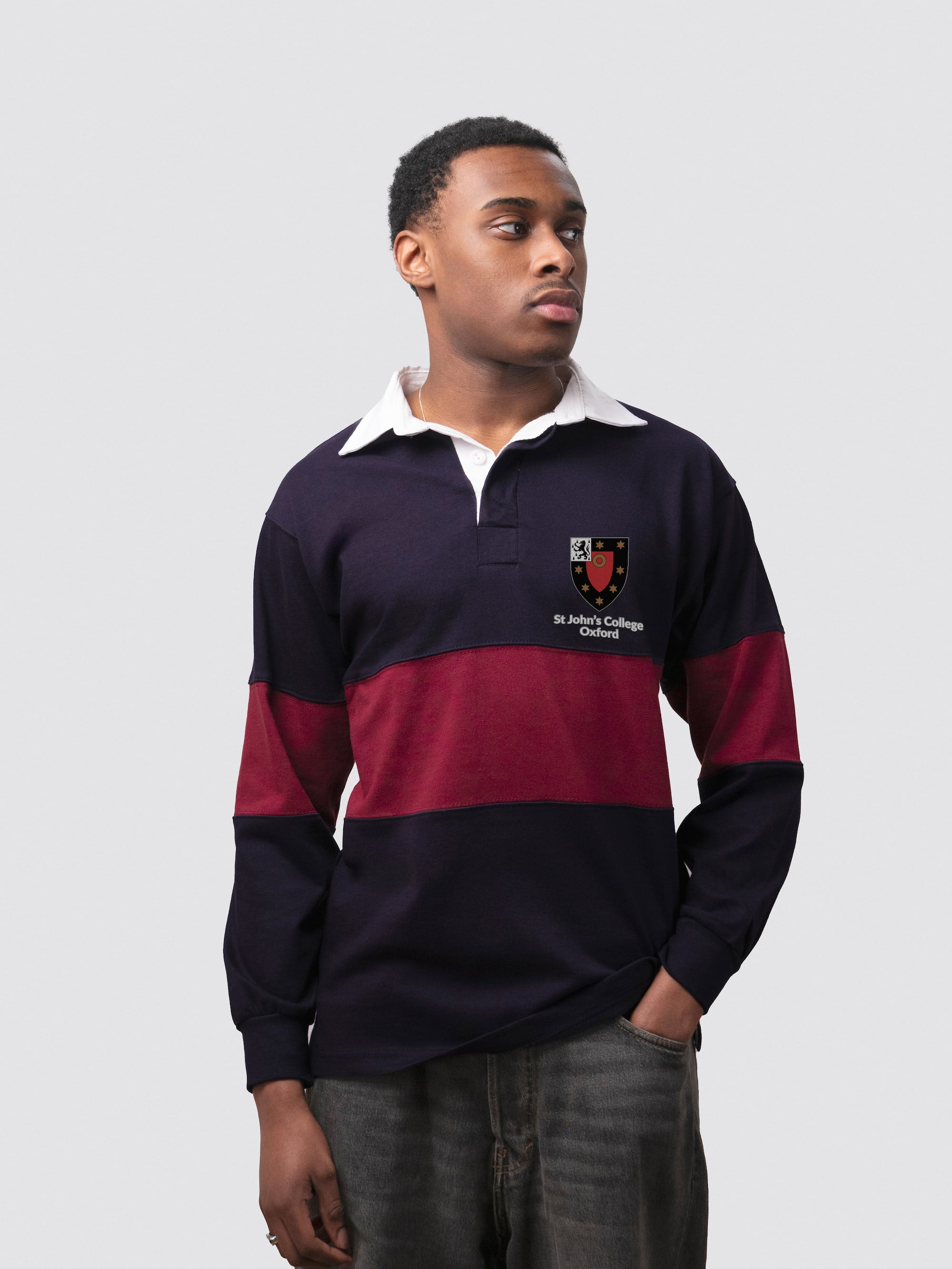 St John's College Oxford JCR Unisex Panelled Rugby Shirt