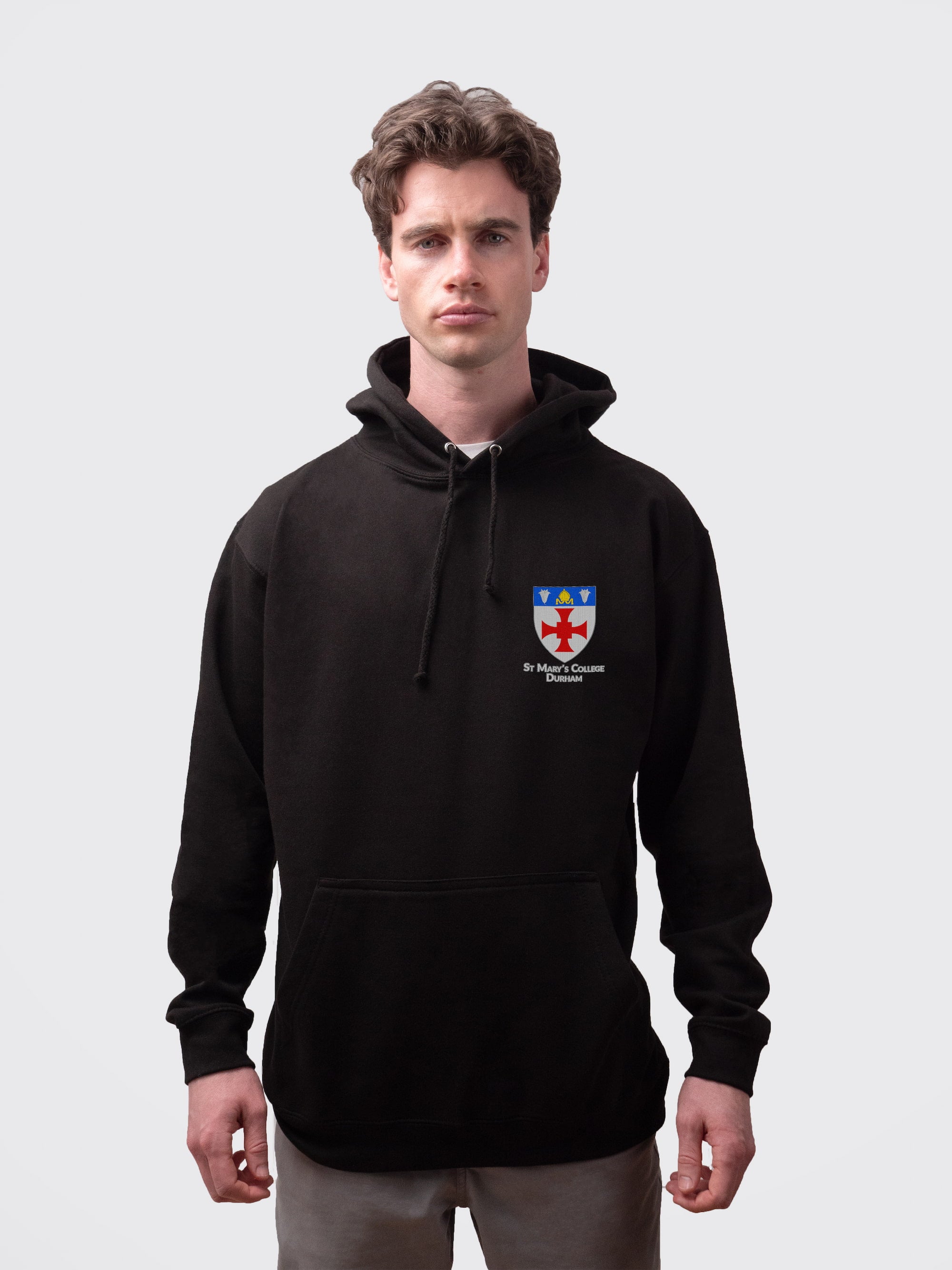 Durham uni embroidered hoodie, with name or initials personalisation