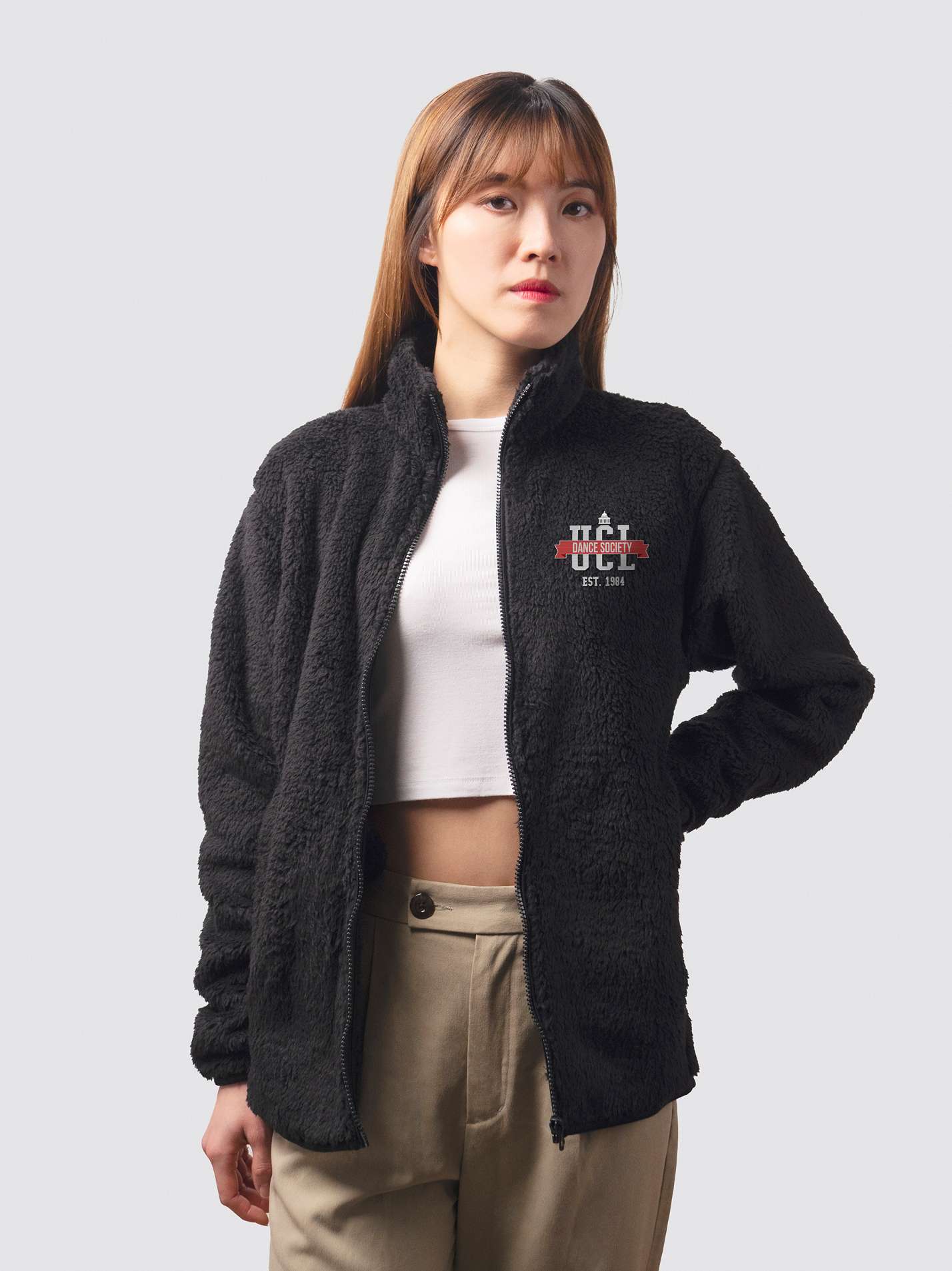 UCL Dance Society Competition Team Unisex Sherpa Fleece Zipped Jacket