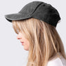 University of Oxford washed black cotton cap, with brass buckle