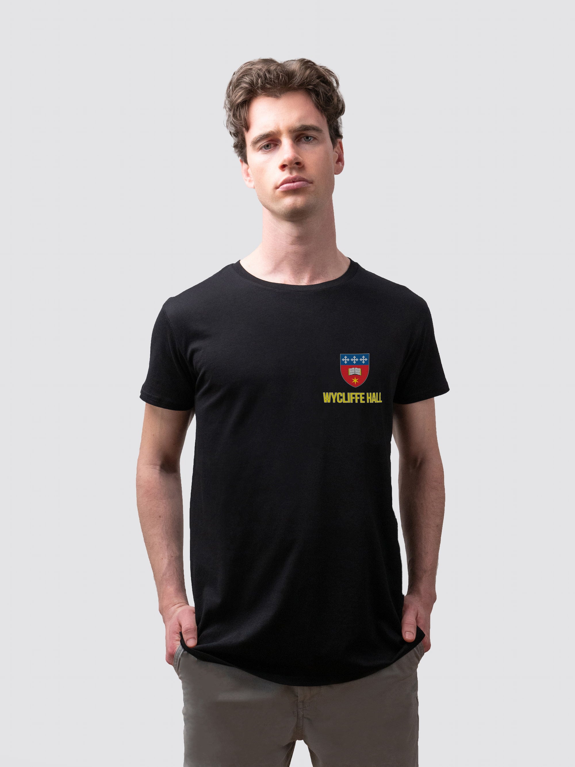 Sustainable Wycliffe Hall t-shirt, made from organic cotton 